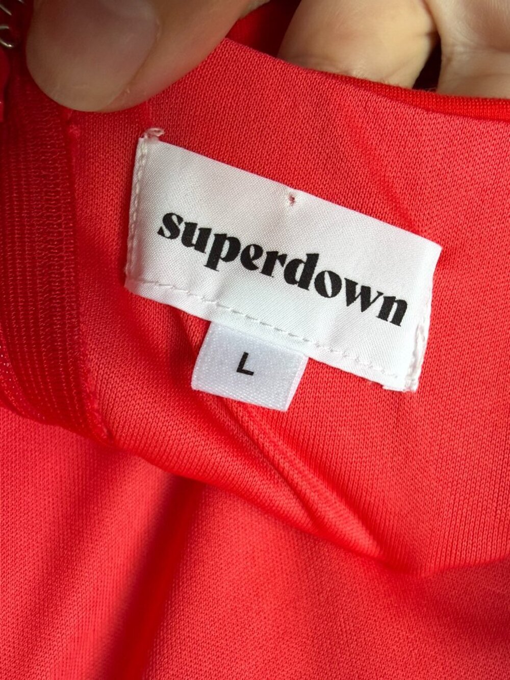 superdown Reece Halter Bodysuit in Red Size L - Picture 7 of 7